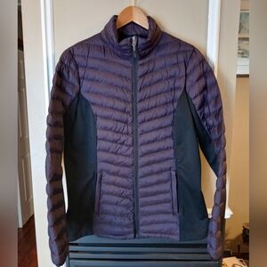 32 Degrees Heat Womens Mixed Media Full Zip Jacket Potent Purple Size Medium